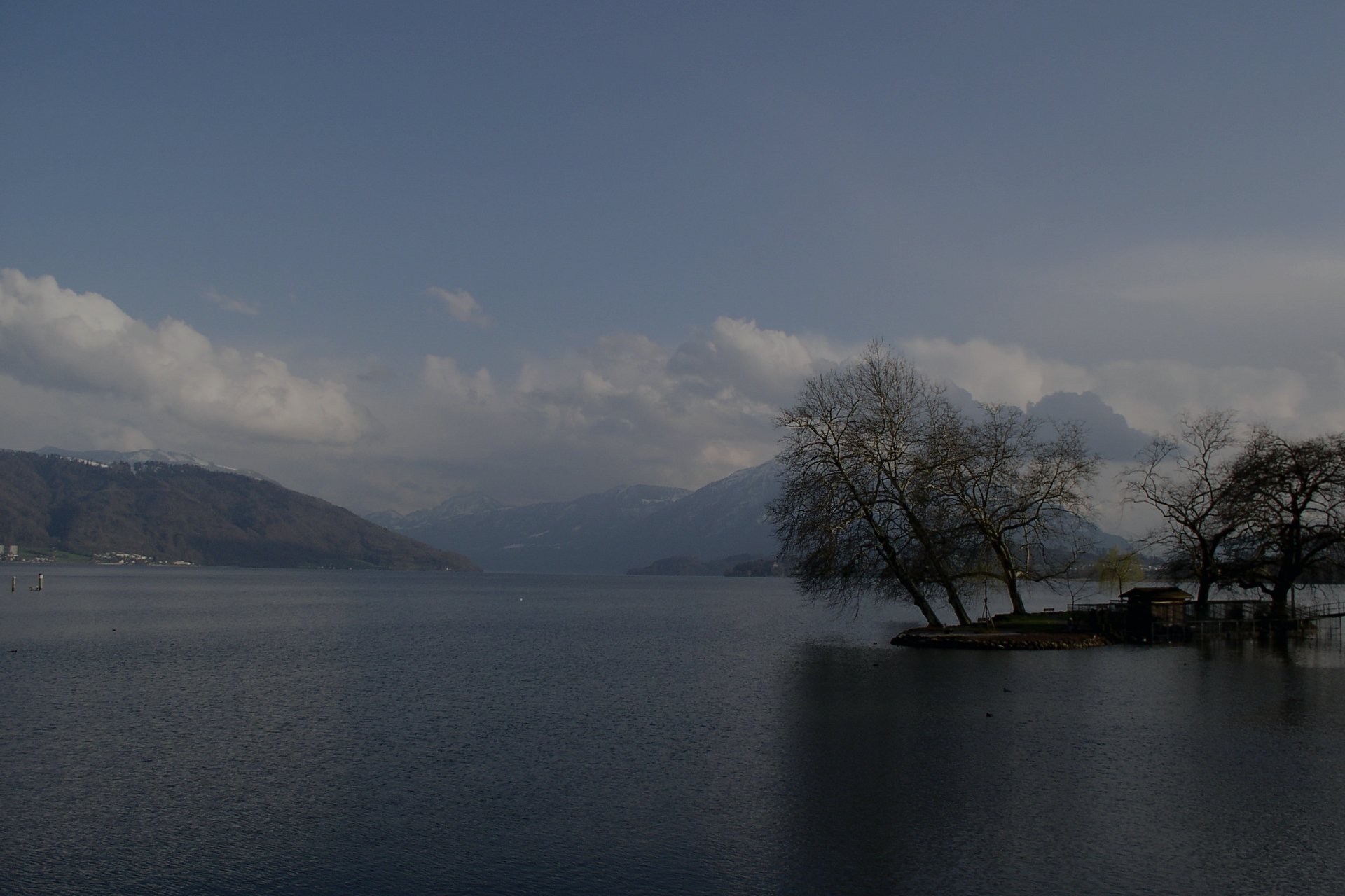 Villettepark Cham, Zugersee, Blick zur Rigi