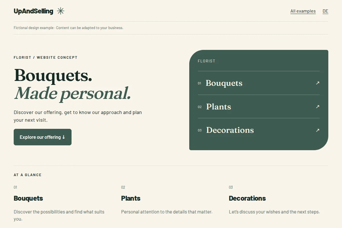 Florist · website example