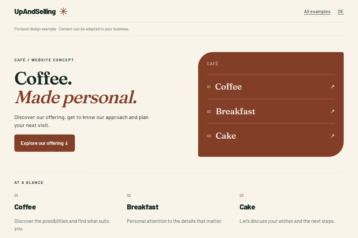 Café · website example