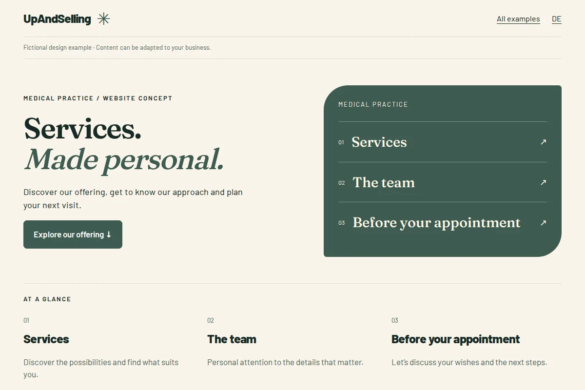 Medical practice · website example