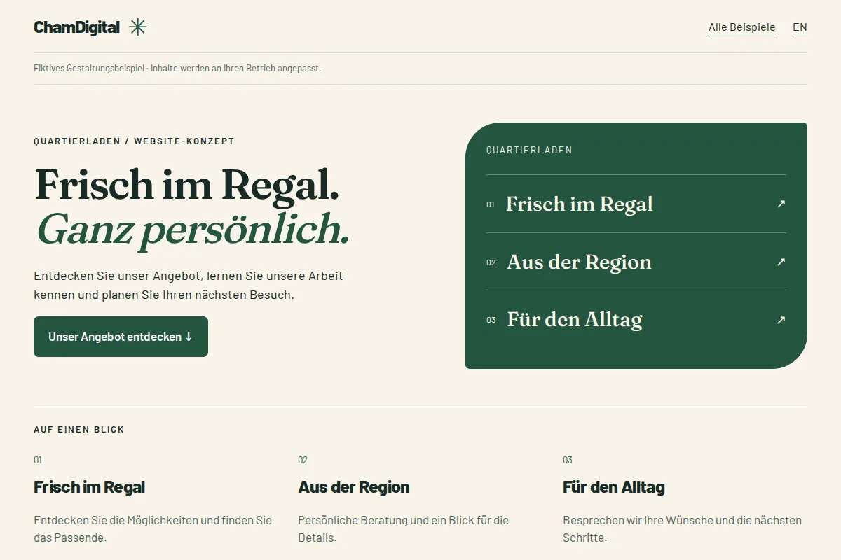 Quartierladen · Website-Beispiel