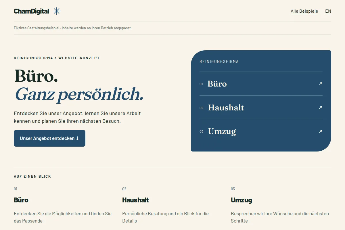 Reinigungsfirma · Website-Beispiel
