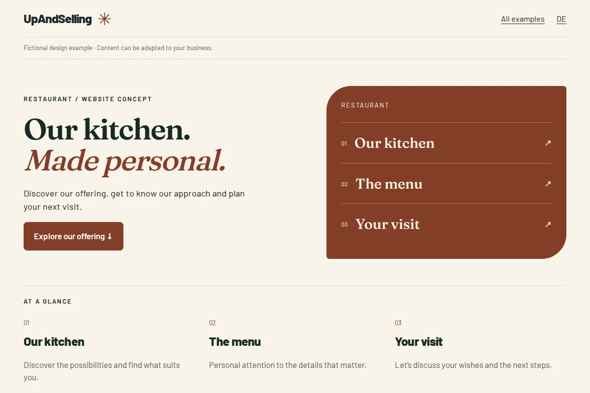 Restaurant · website example