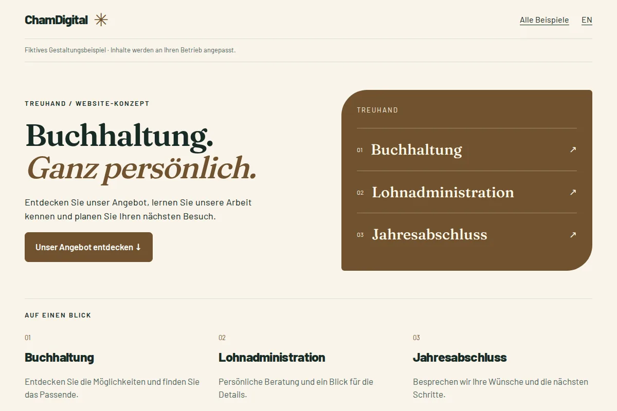 Website-Vorschau: Treuhand