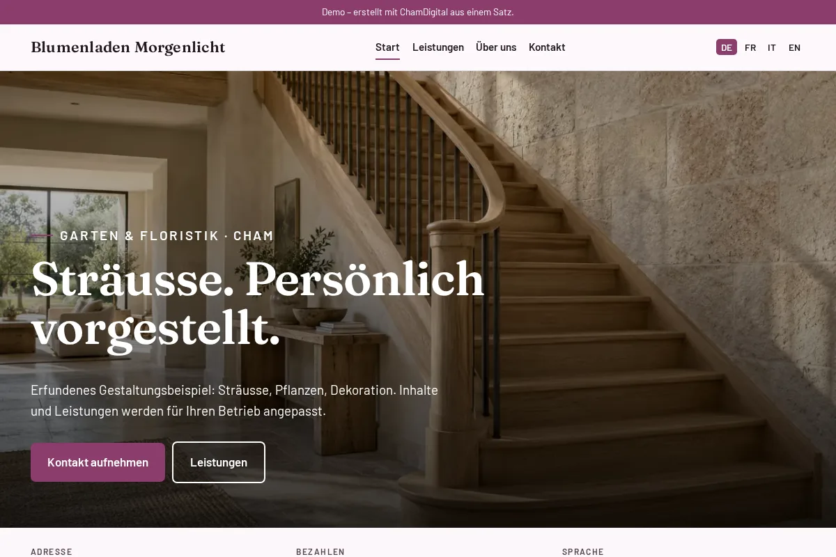 Blumenladen · Gestaltungsbeispiel
