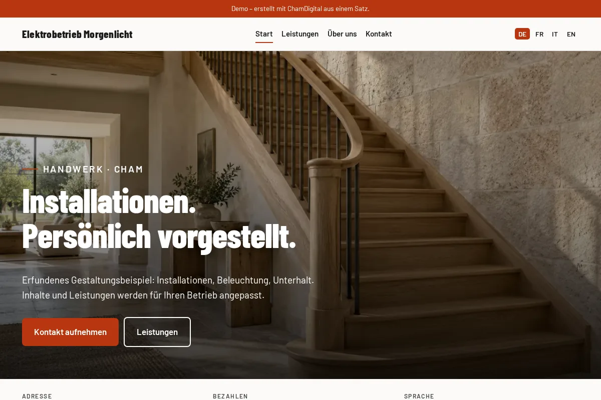 Elektrobetrieb · Gestaltungsbeispiel