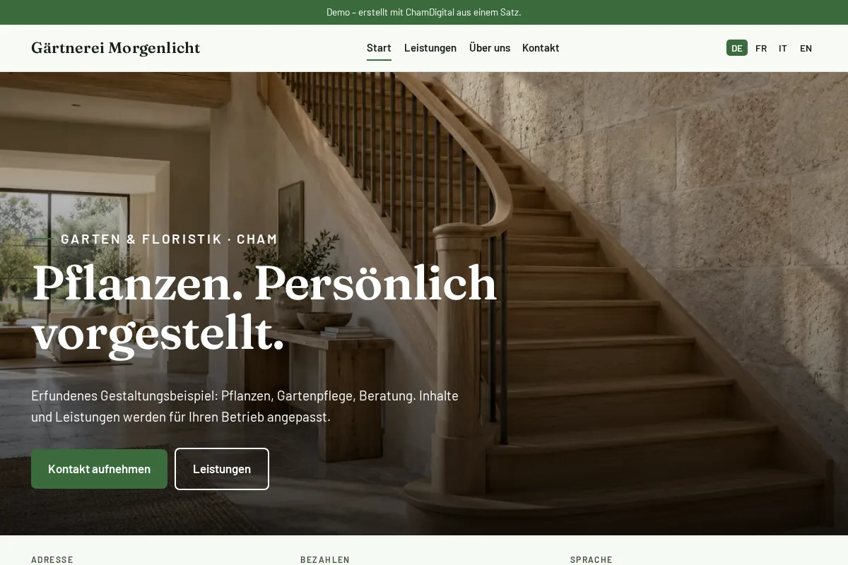 Gärtnerei · Gestaltungsbeispiel