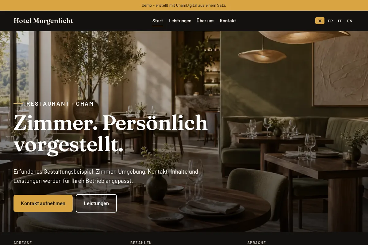 Hotel · Gestaltungsbeispiel