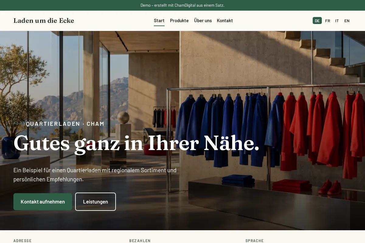 Quartierladen · Gestaltungsbeispiel